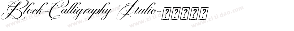 Block-Calligraphy Italic字体转换
